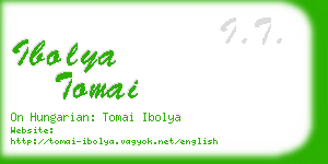 ibolya tomai business card